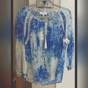 Vince Camuto Tassel Tie Top NWT